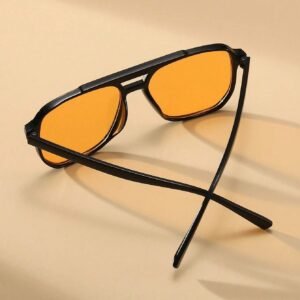 Black Frame Amber Lens Sunglasses